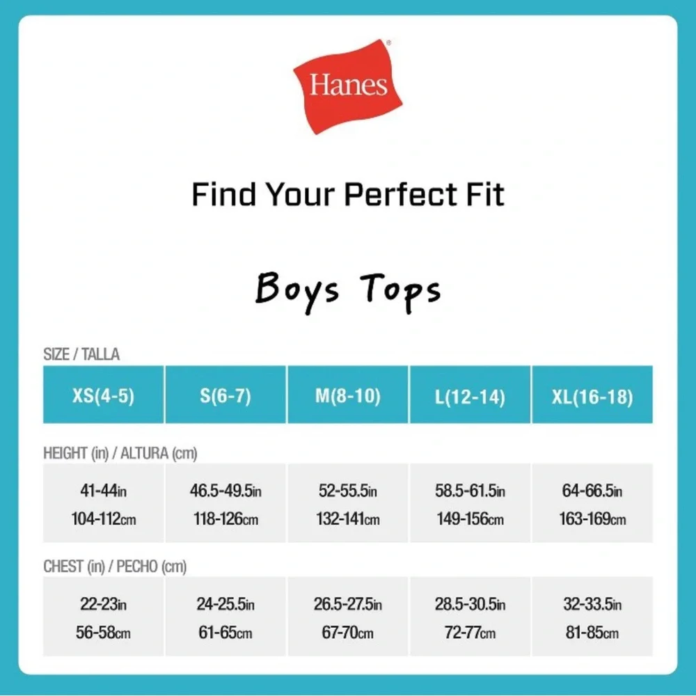 New 5-Pack Boy’s Size XS (2-4) Hanes White ComfortSoft Cotton T-Shirts